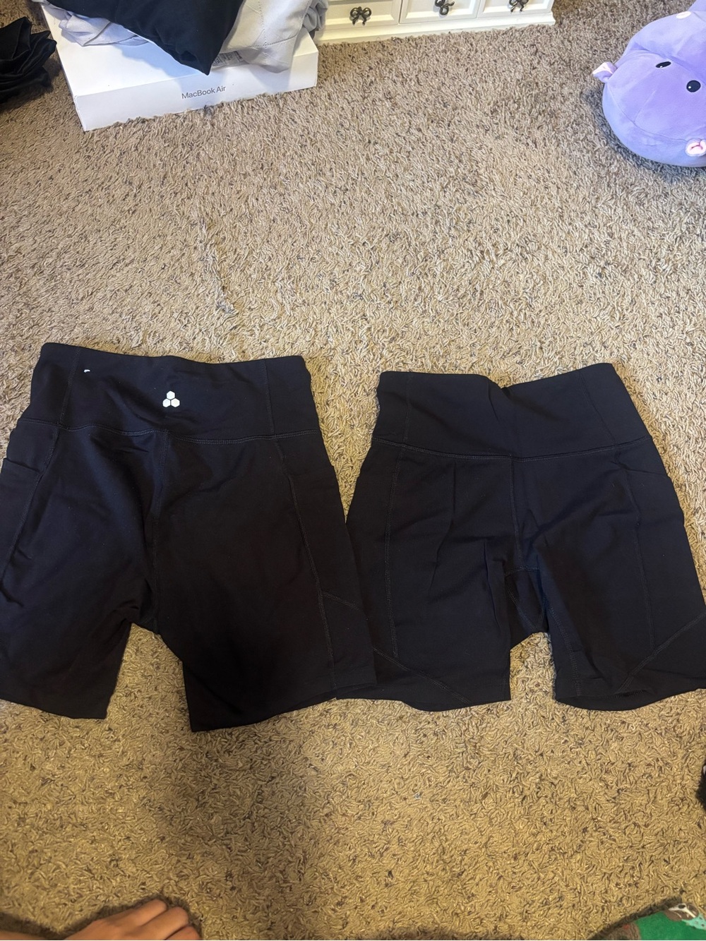 tek gear Black High-Waist Athletic Bike Shorts - Pair